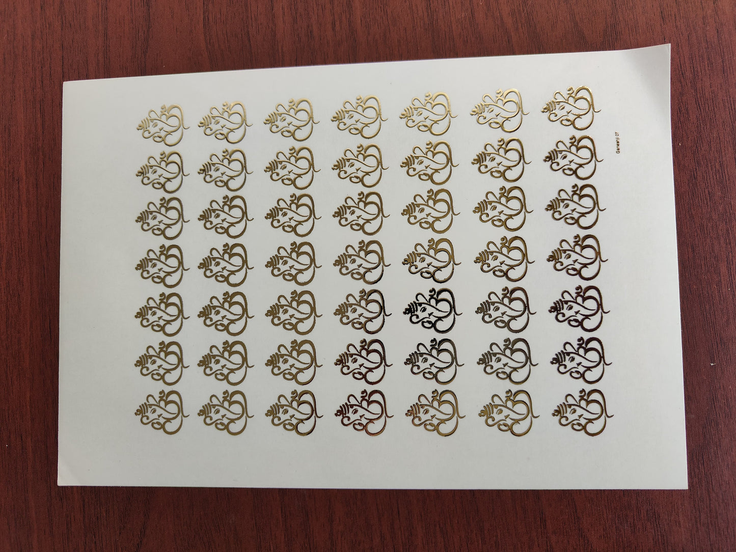 Ganesh Embossed stickers - III