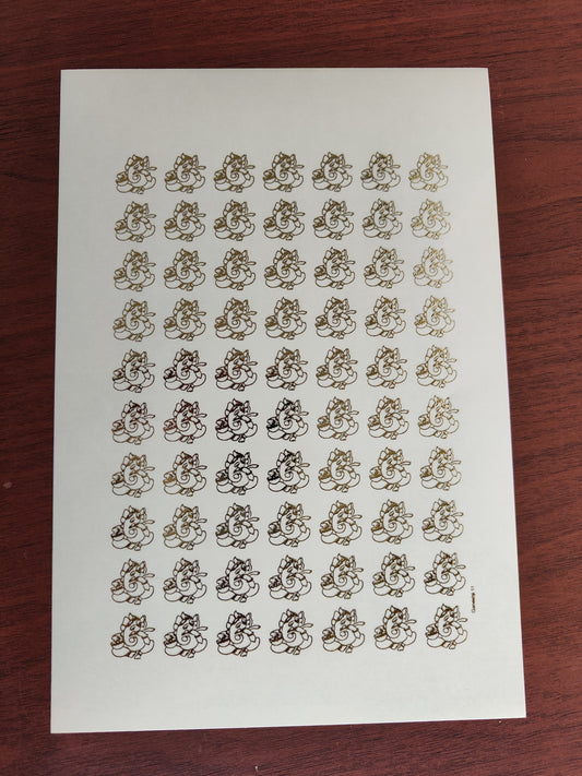 Ganesh Embossed stickers - IV