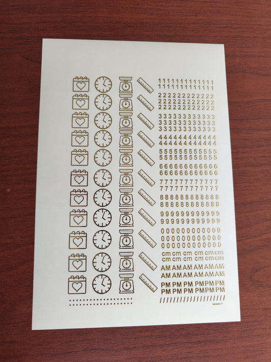 Umbilical/ Baby Embossed stickers - II