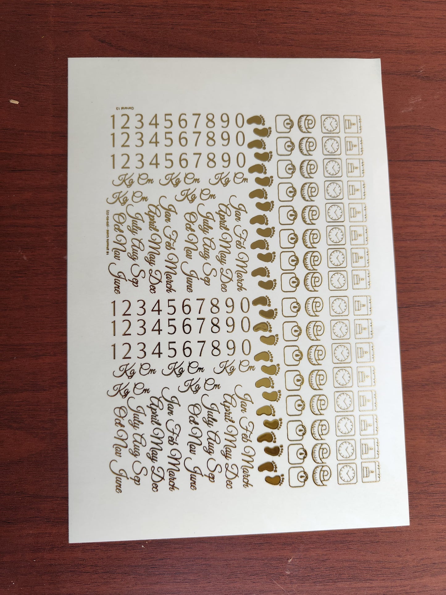 Umbilical/ Baby Embossed stickers - III