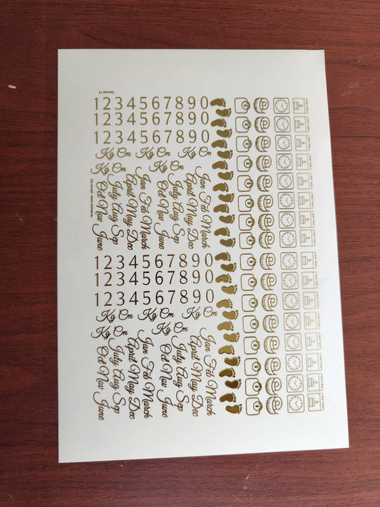 Umbilical/ Baby Embossed stickers - III