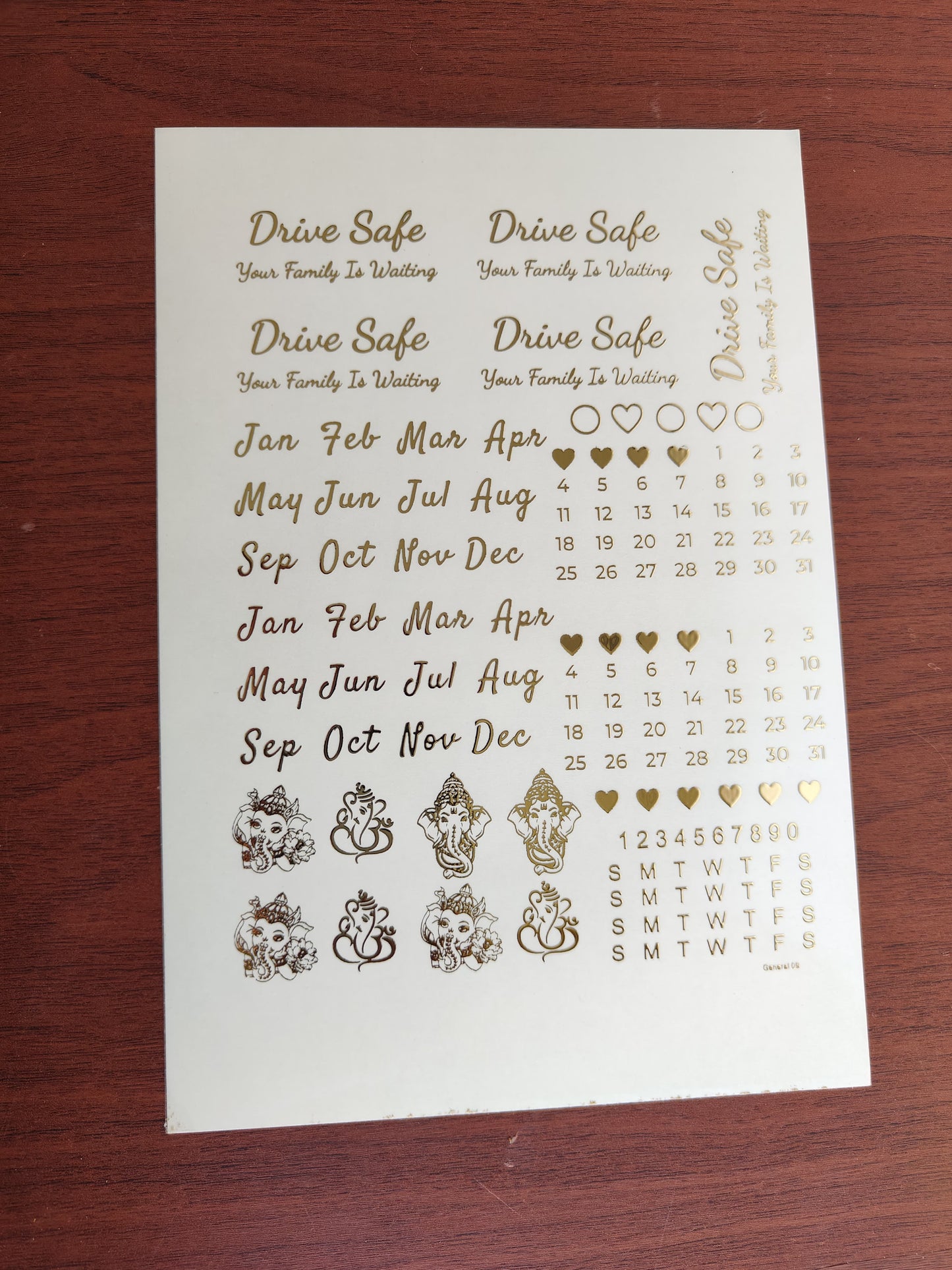 Calendar/ Drive safe Sticker