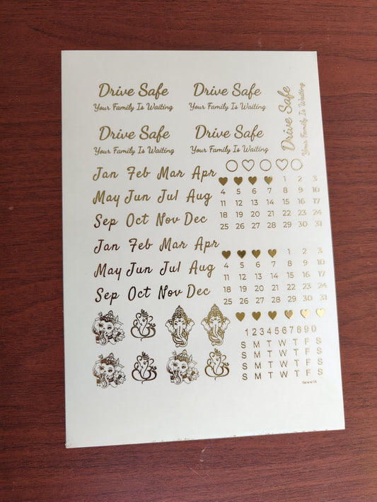 Calendar/ Drive safe Sticker