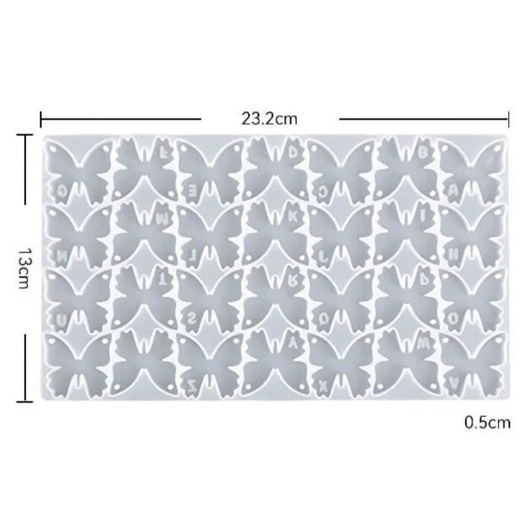 Butterfly alphabet mould
