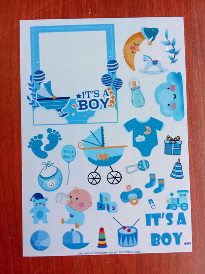 Baby Boy Insert sheet A4 Size
