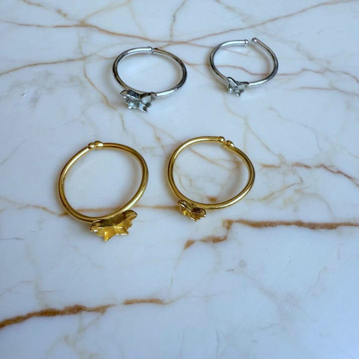 Adjustable Butterfly Ring Base Bazel