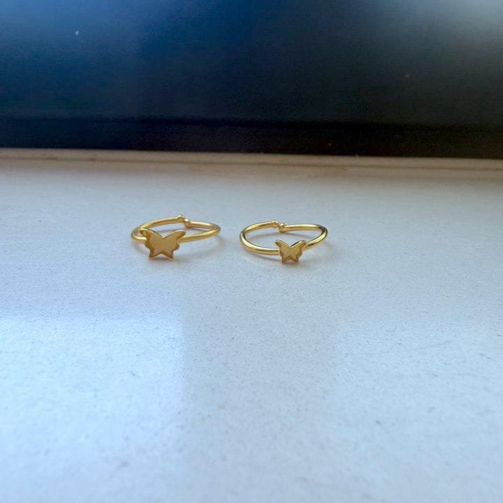 Adjustable Butterfly Ring Base Bazel