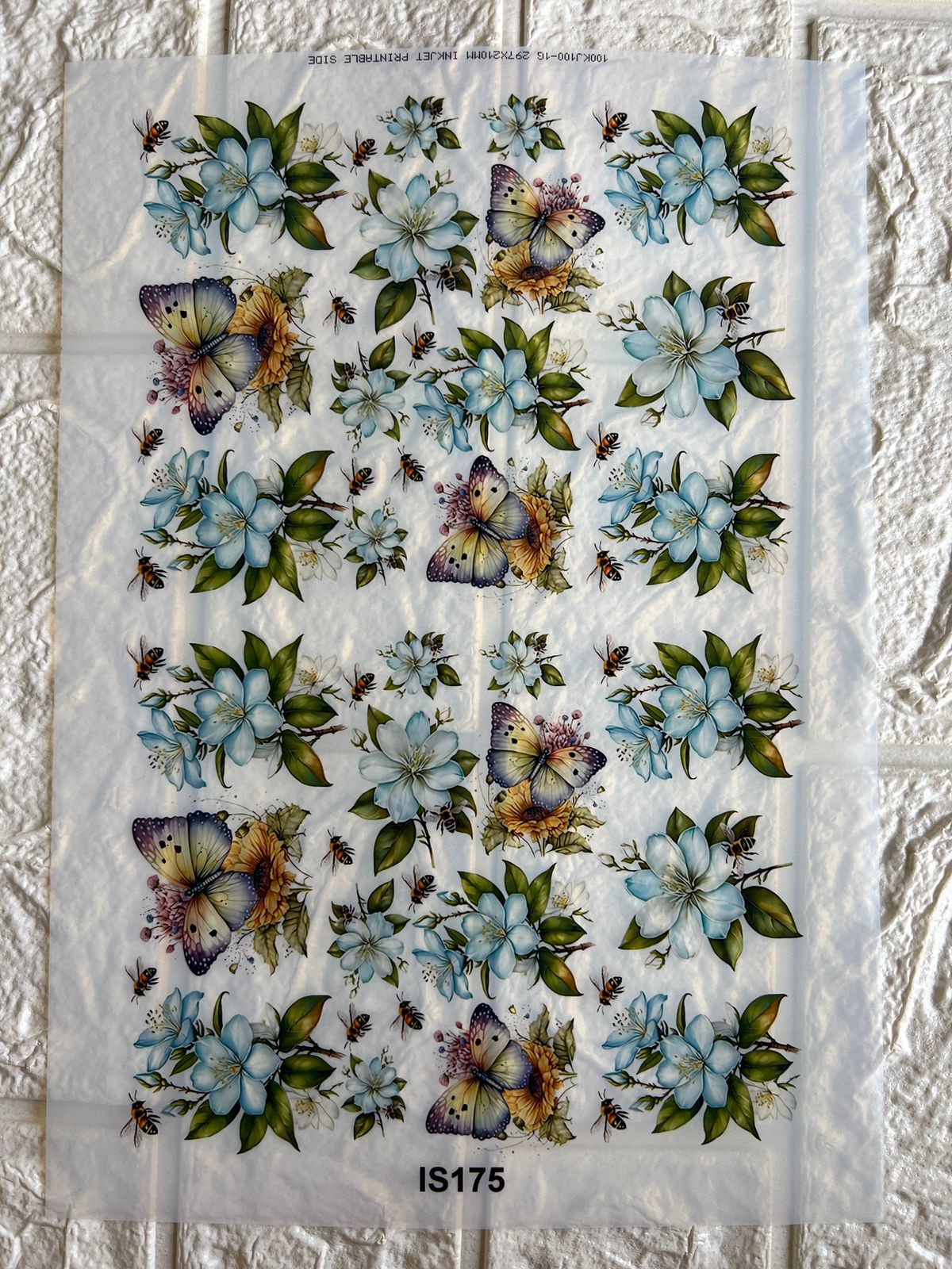 Floral Insert sheet A4 Size