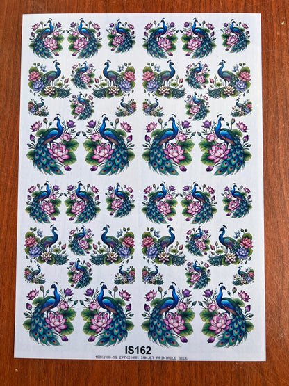 Peacock Insert sheet A4 Size