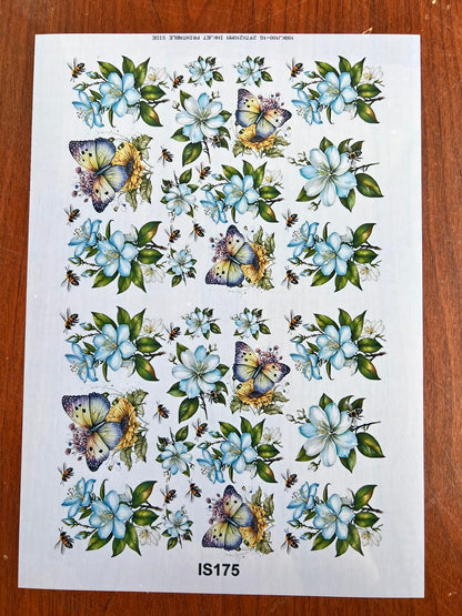 Floral Insert sheet A4 Size