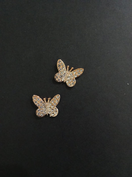 Butterfly Metal Charms with stones