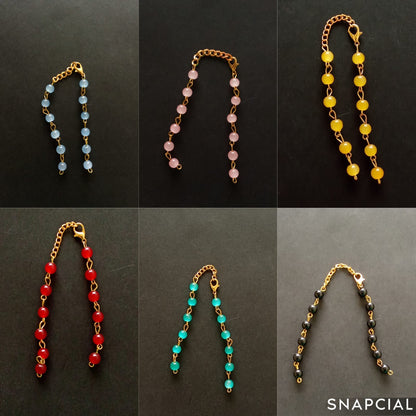 Moti bracelet rakhi chains - Multicolor