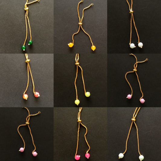 moti/ pearl Rakhi bracelet Chain