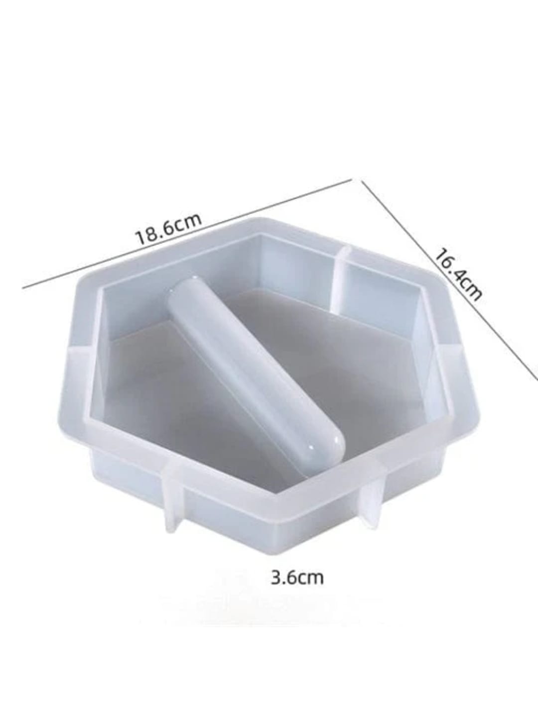 Deep cast Planter Mould with Tube - Hexagon