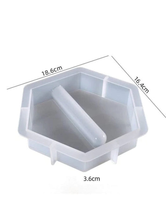 Deep cast Planter Mould with Tube - Hexagon