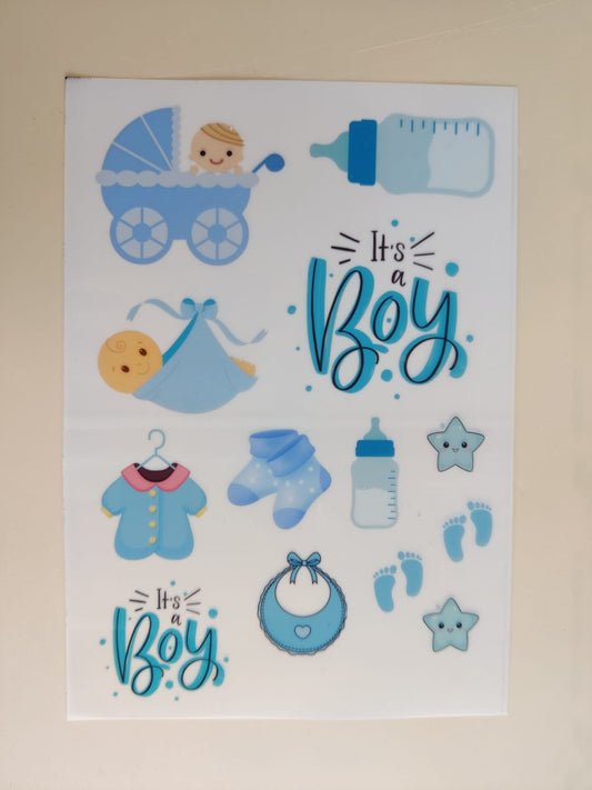 IT's A BOY Colourful Insert sheet A5 Size