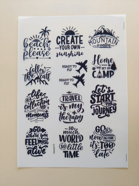 Create Your Own Sunshine Black Insert sheet A5 Size