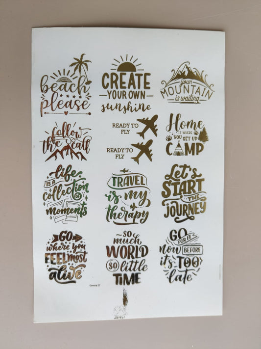 Create Your Own Sunshine Embossed sticker A5 Size