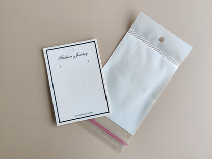 Jewelry packaging card with cover - B