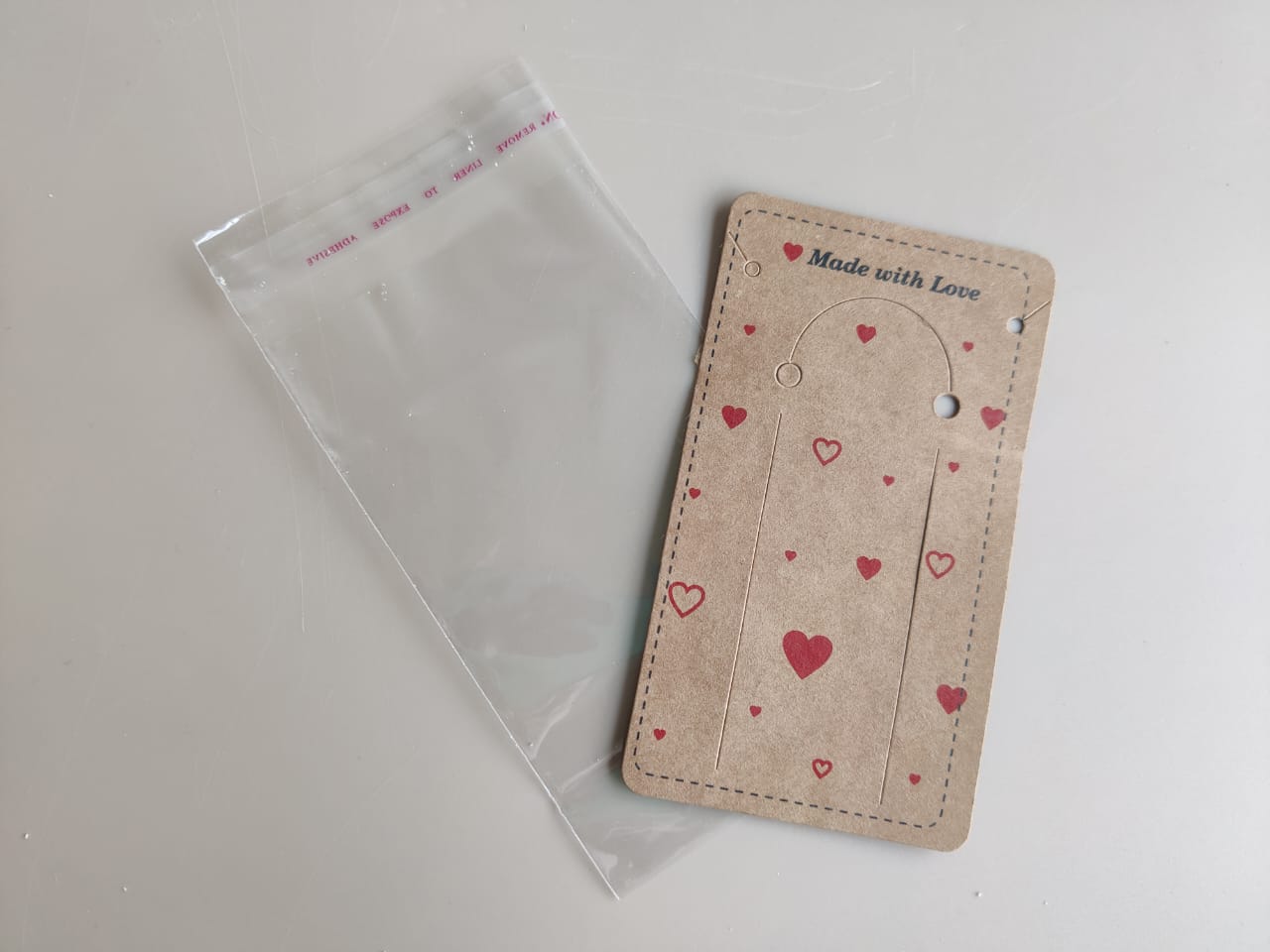 Jewelry packaging card with cover - D