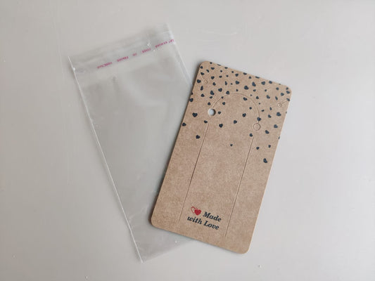 Jewelry packaging card with cover - C (10 pcs)