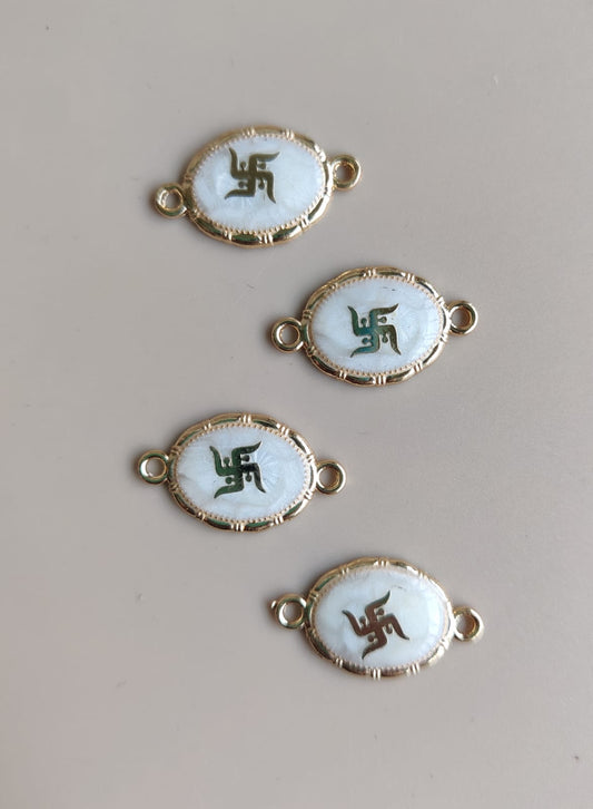 Ceramic charms Swastik