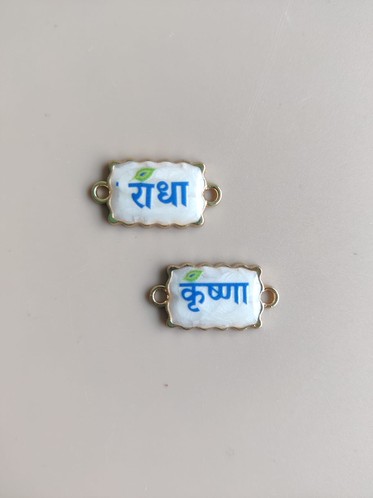 Ceramic charms Radha Krishna