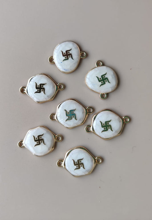 Ceramic charms swastik - 2