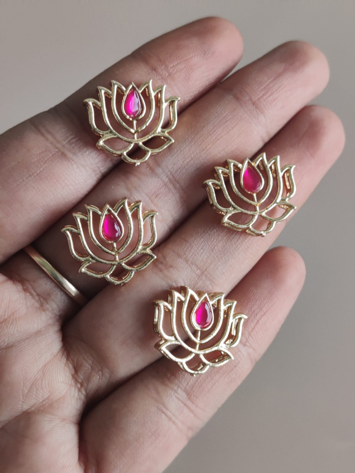 Lotus metal charms