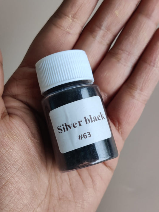 Silver black mica pearl powder