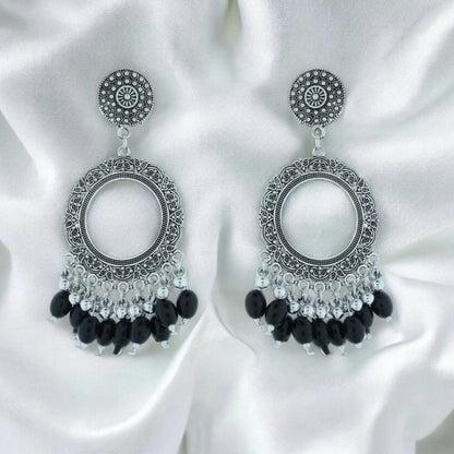 Earrings/ Jhumka - Black J