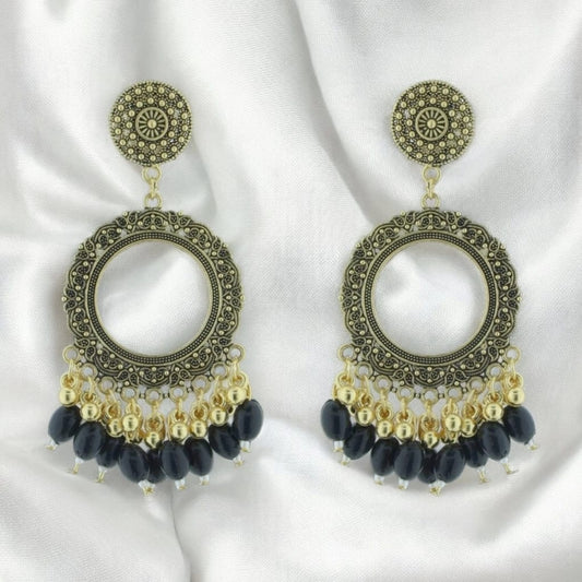 Earrings/ Jhumka - Black J