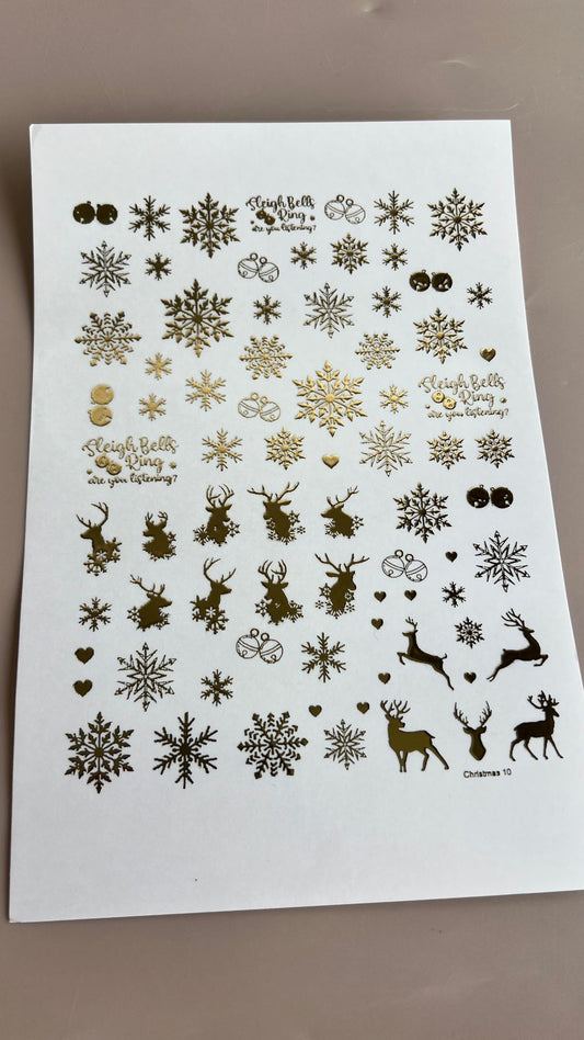 Christmas Embossed Stickers -II