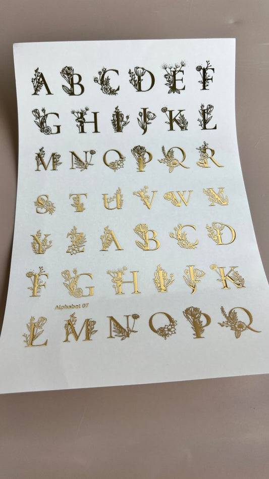 Alphabet Embossed Stickers -IV