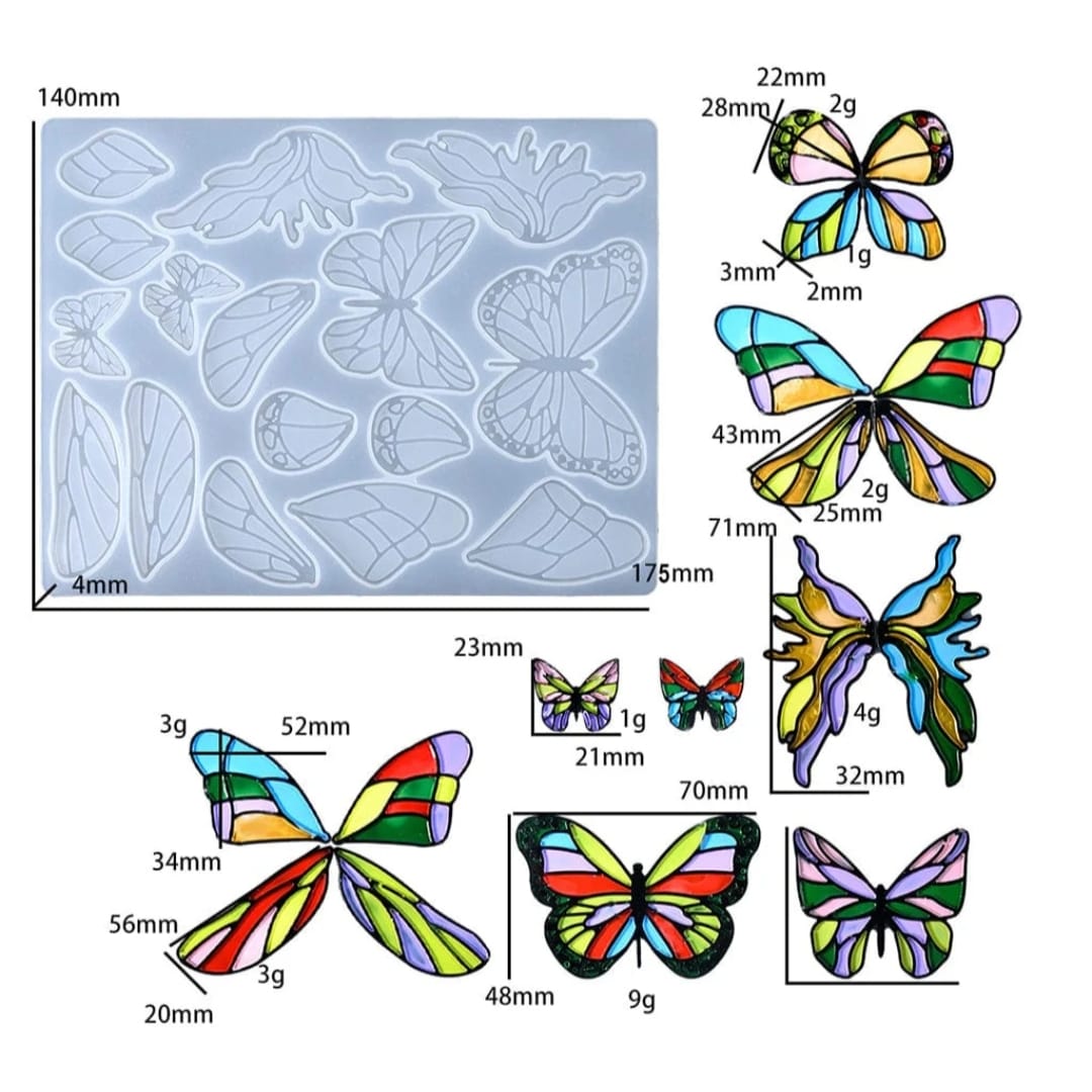 16 cavity butterfly mould