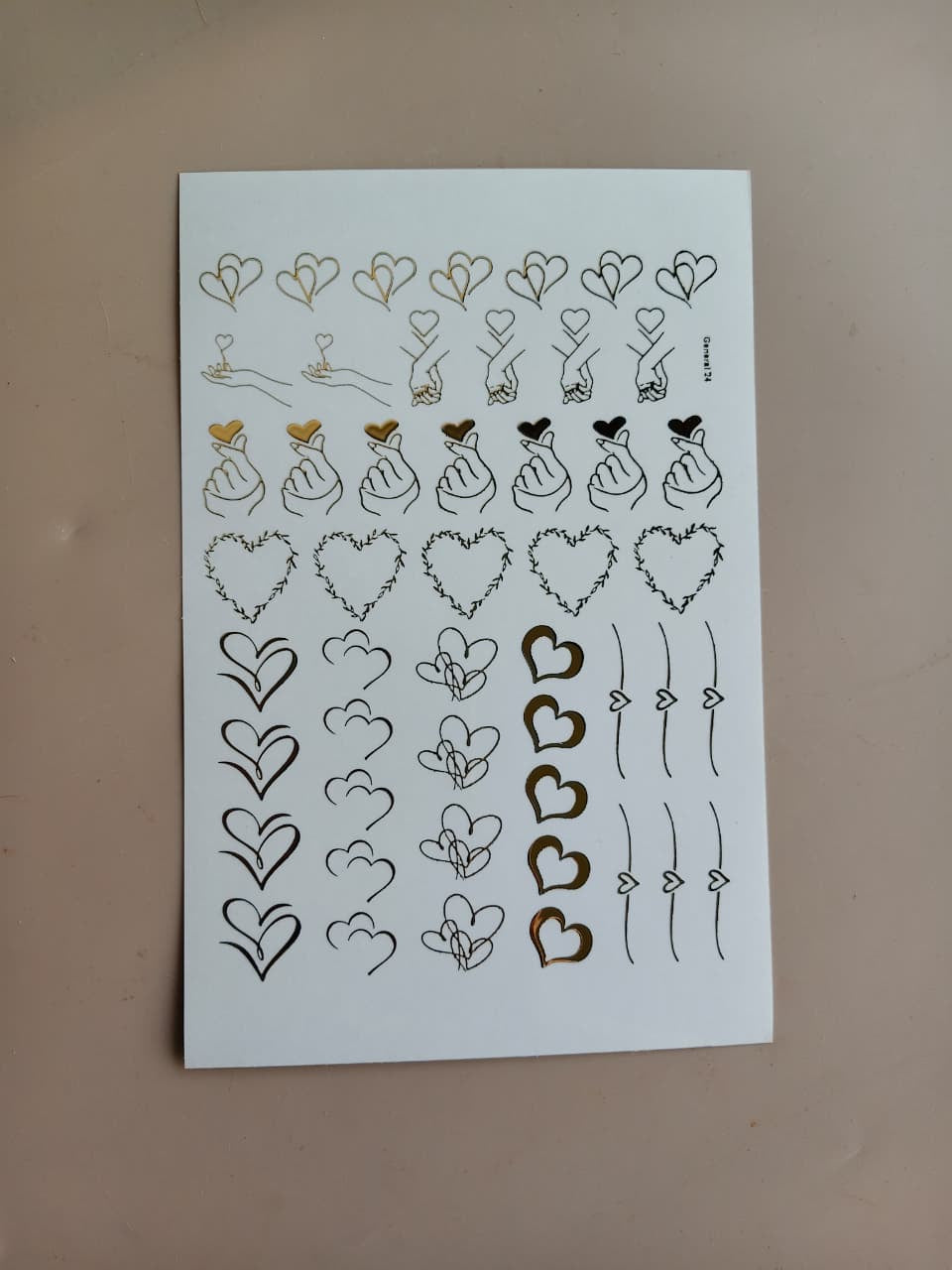 Heart symbol Embossed Stickers