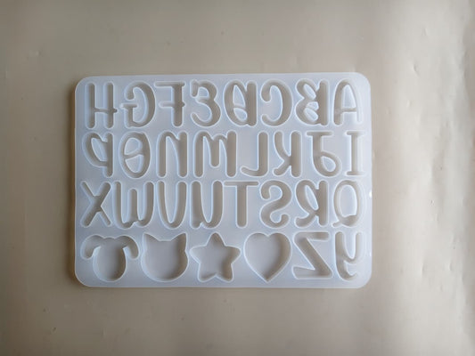 Designer/ cursive Alphabet Keychain Mould without hole
