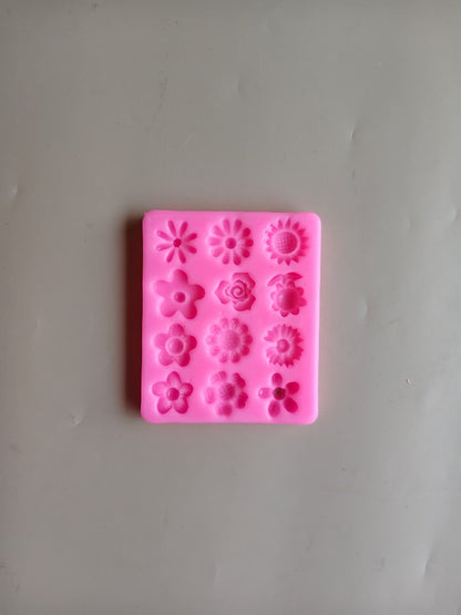12 cavity 3D flower candle mould