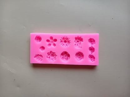 10 cavity  3D flower candle mould