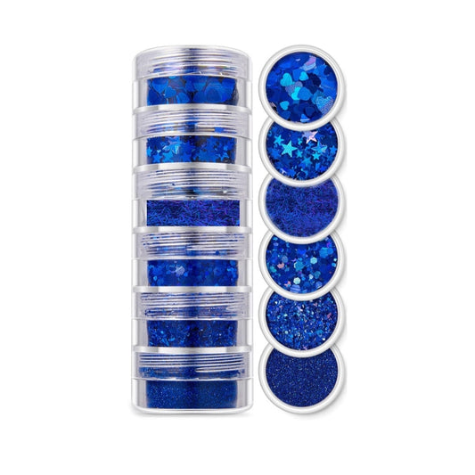 6 In 1 Glitter & Chunks Blue