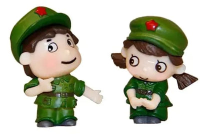 Military Couple Miniature