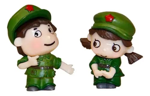 Military Couple Miniature