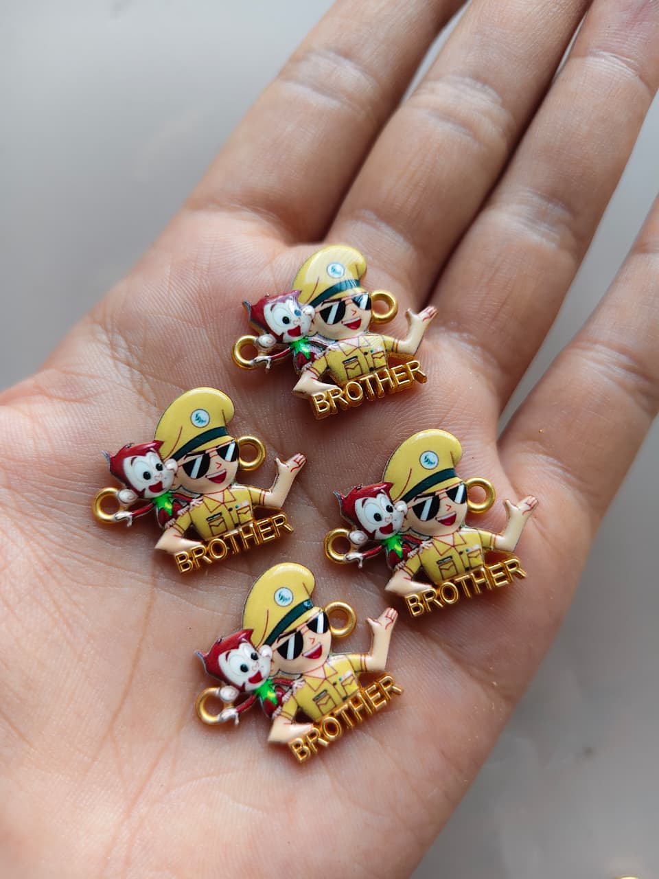 Little Singham and Monkey rakhi Charm