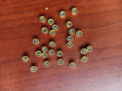 Round Peacock Charm