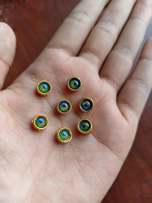 Round Peacock Charm