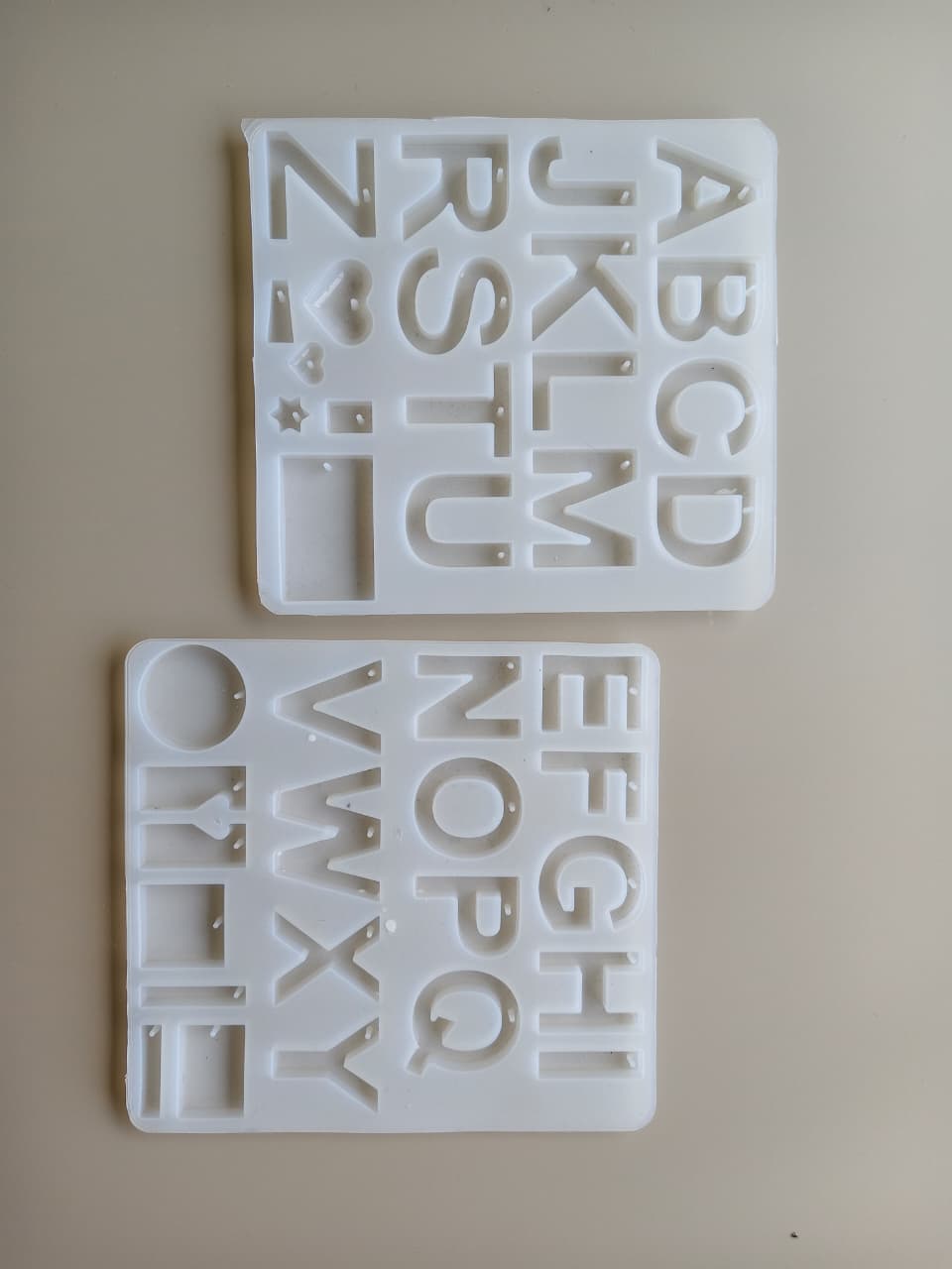 Alphabet Mould with hole