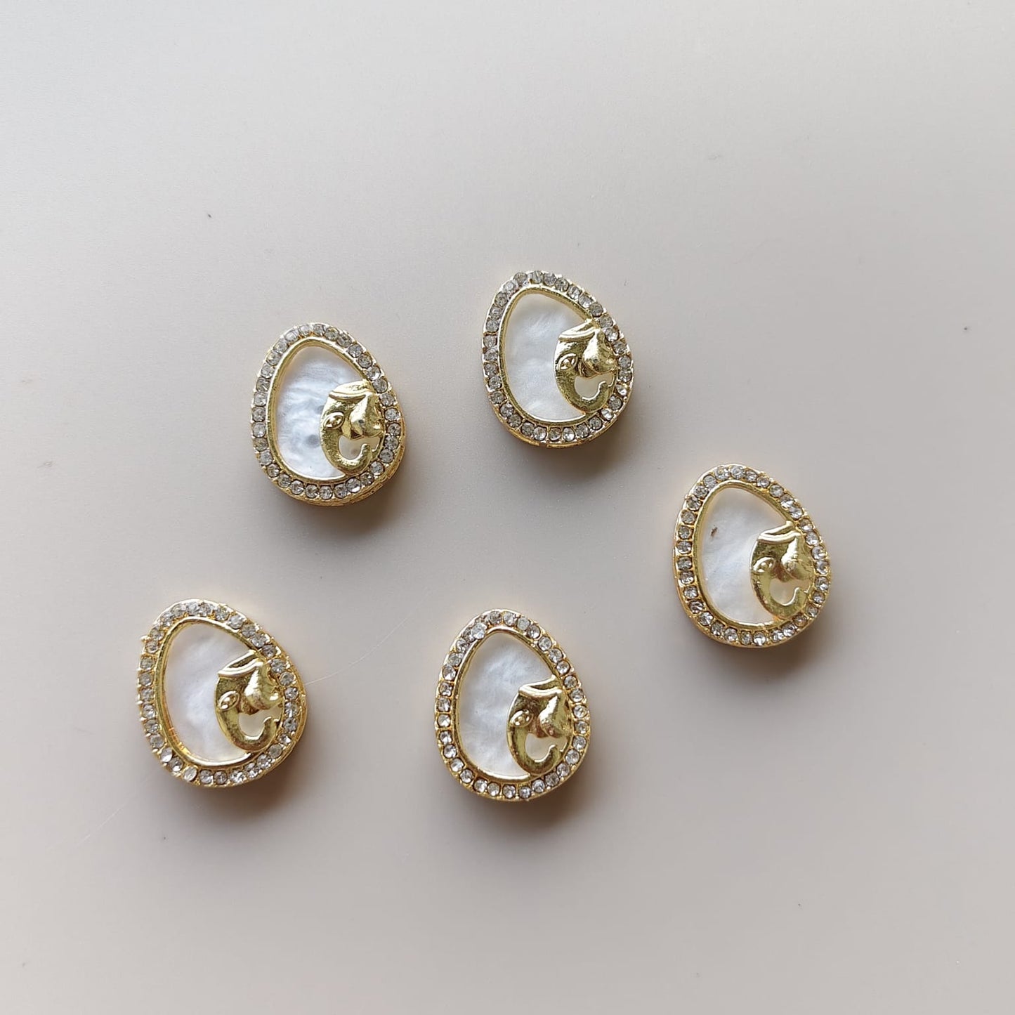 Ganesha marble Rakhi Charm