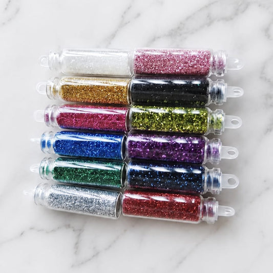 Mini Glitter set of 12 - powder A