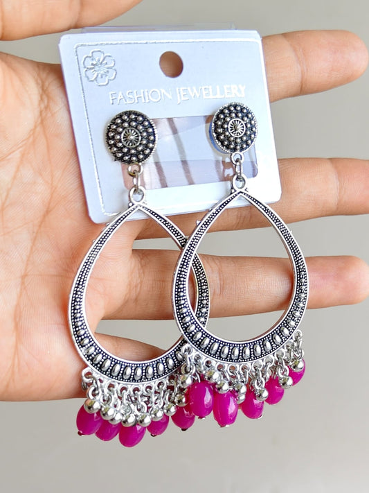 Pink Drop Jhumka