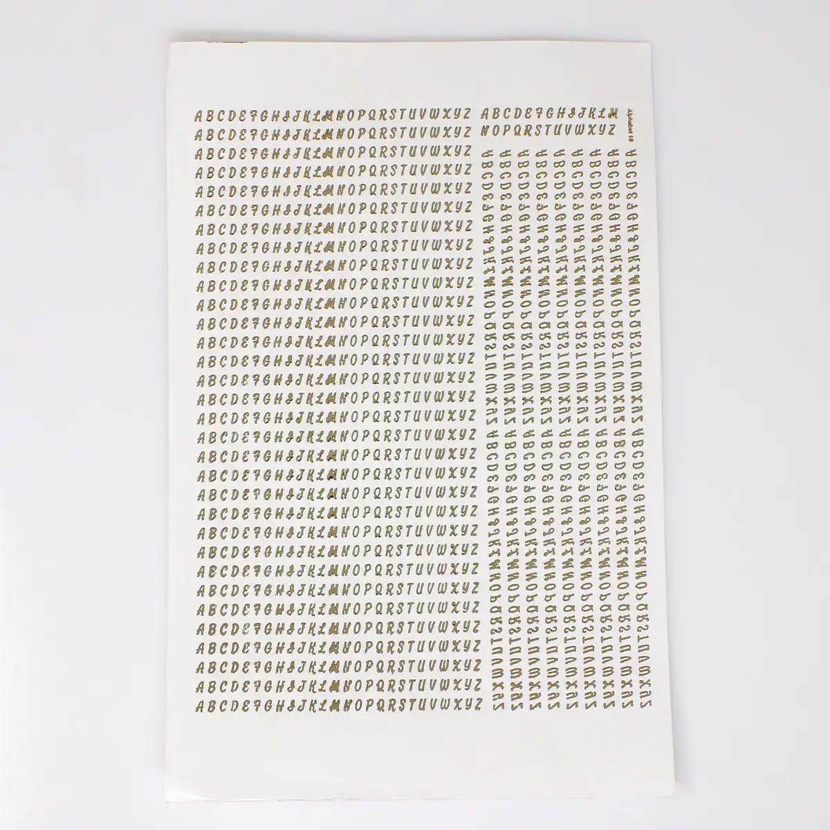 Small Alphabet Embossed sticker